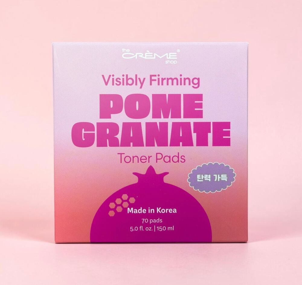 The Crème Shop Visibly Firming Pomegranate Toner Pads Collagen 70 Ct. 5 fl. Oz